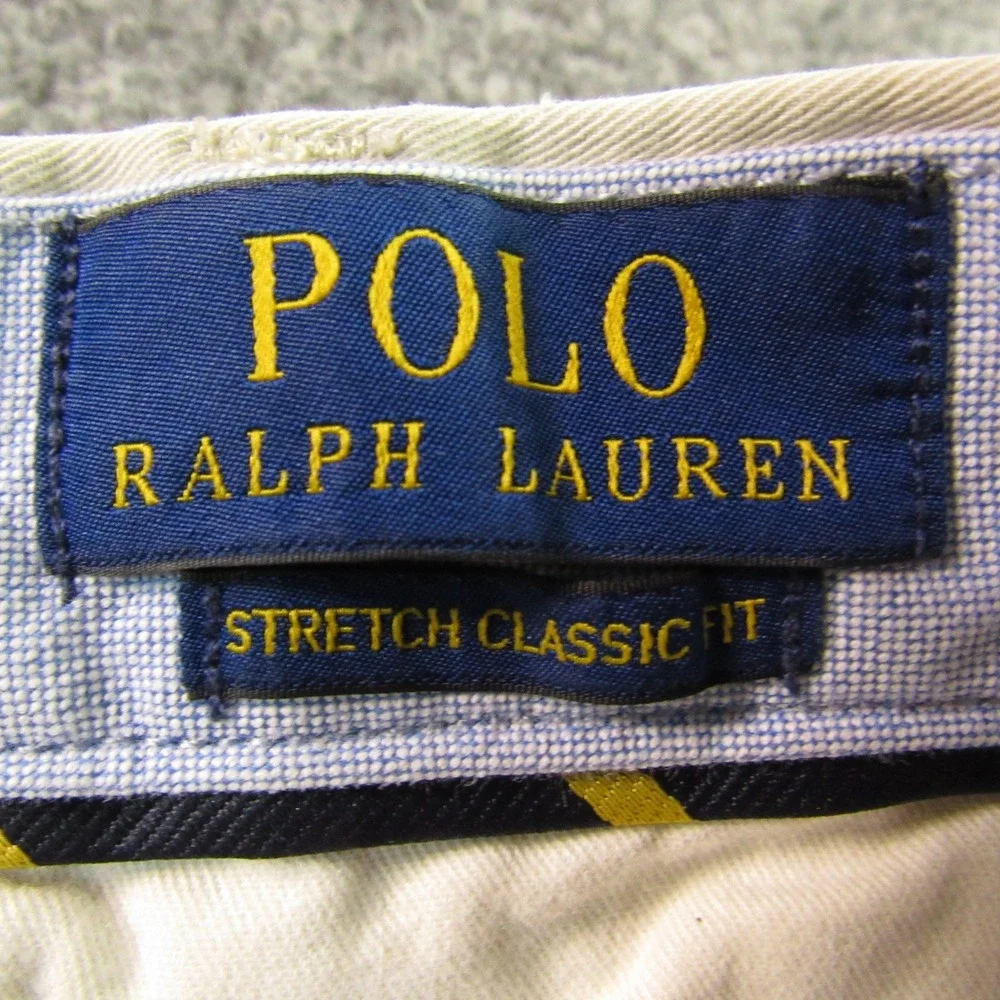 Polo Ralph Lauren Chino Shorts Mens 38x9 Beige Stretch Classic Fit Preppy Summer